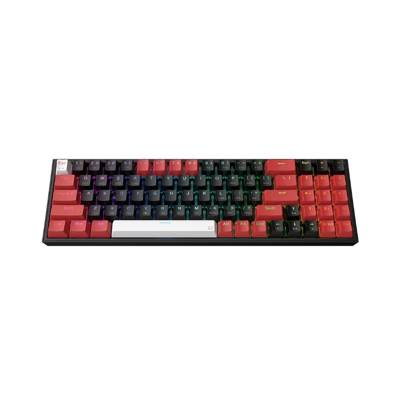 K628 PRO 75% 3-Mode Bluetooth 2.4Ghz Wireless RGB USB LED Gaming Keyboard 78 Keys Hot Swappable Compact Mechanical