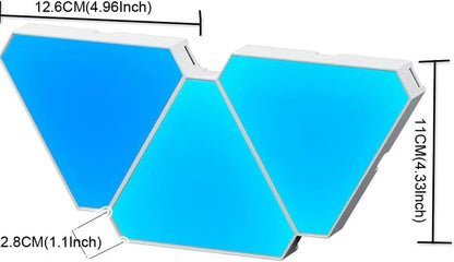 RGB Triangle LED Light Panels, DIY Triangle LED Wall Lights , APP and Remote Controlled, Music Sync for Gaming Room Bedroom